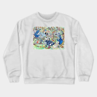 Let's Roll - Jiu-Jitsu - BJJ Art - Original Painting By Kim Dean Crewneck Sweatshirt